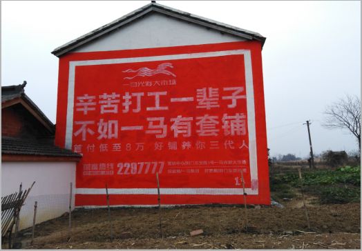 泰顺一马光彩墙体广告